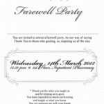 Farewell Party Invitation Note | Party Invitation Card In With Regard To Farewell Invitation Card Template