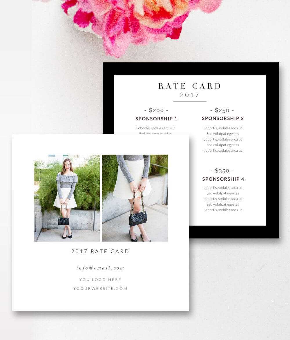 Fashion &amp; Beauty Blogger Rate Card Template |Stephanie pertaining to Rate Card Template Word