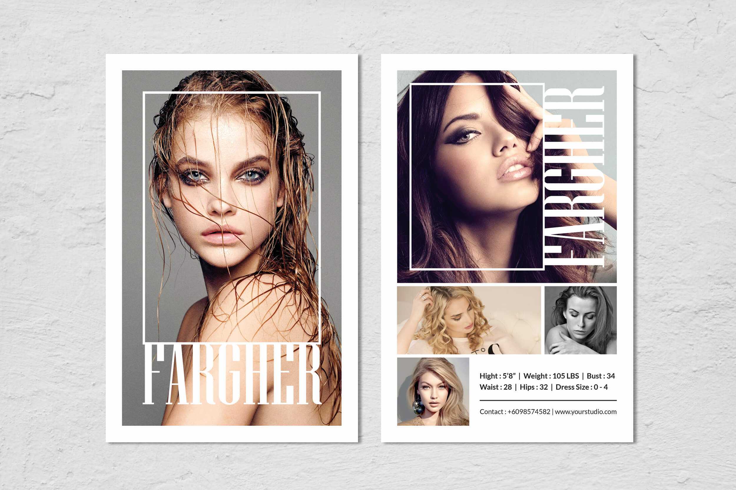 Fashion Modeling Comp Card Template Regarding Free Zed Card Template