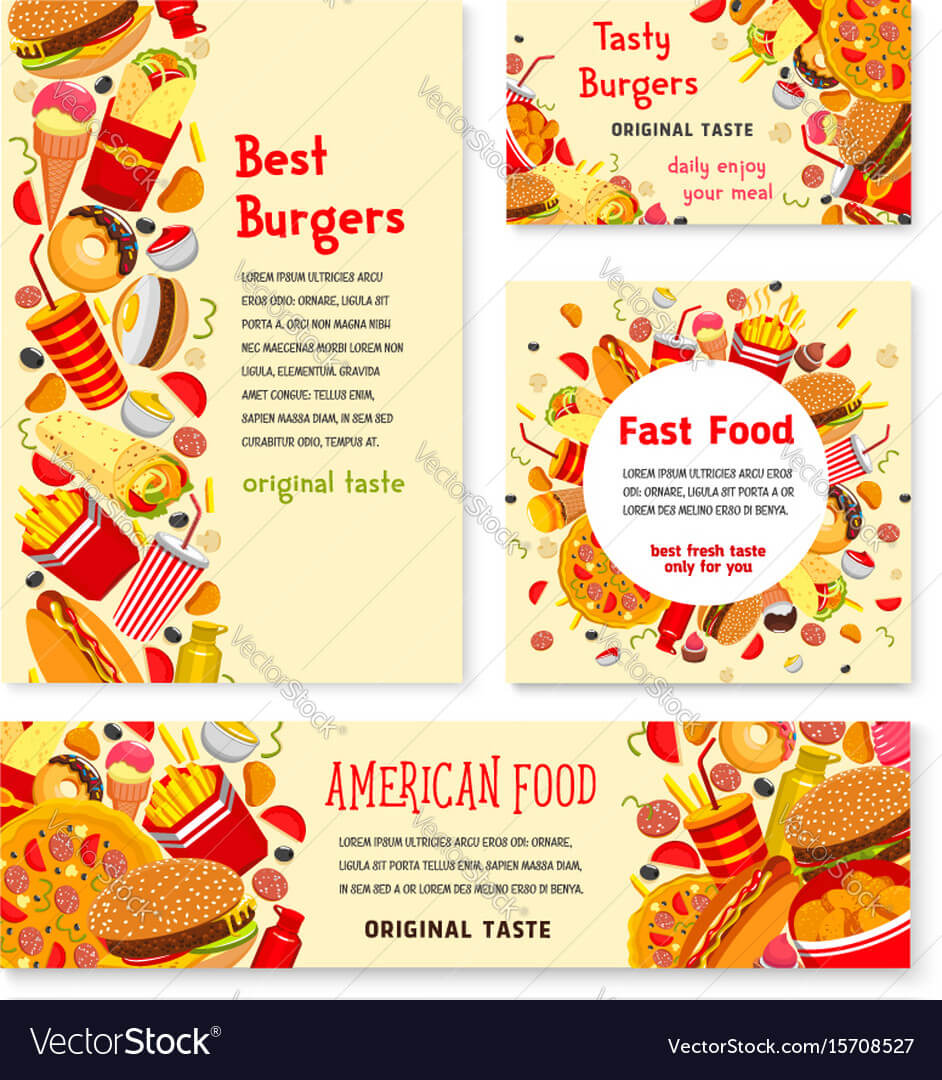 Fast Food Restaurant Banner And Poster Template Within Food Banner Template