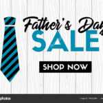 Fathers Day Sale Vector Banner With Necktie. Web Promotional Within Tie Banner Template