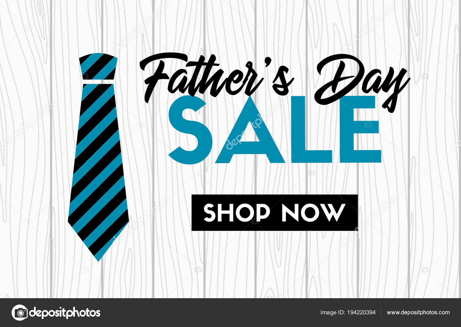 Fathers Day Sale Vector Banner With Necktie. Web Promotional Within Tie Banner Template