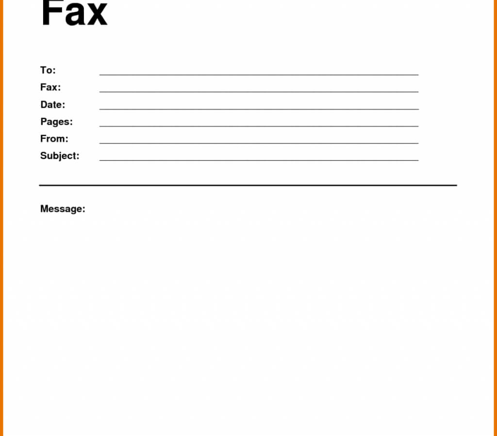 Fax Cover Sheet Template Professional Free Confidential Word Throughout Fax Template Word 2010