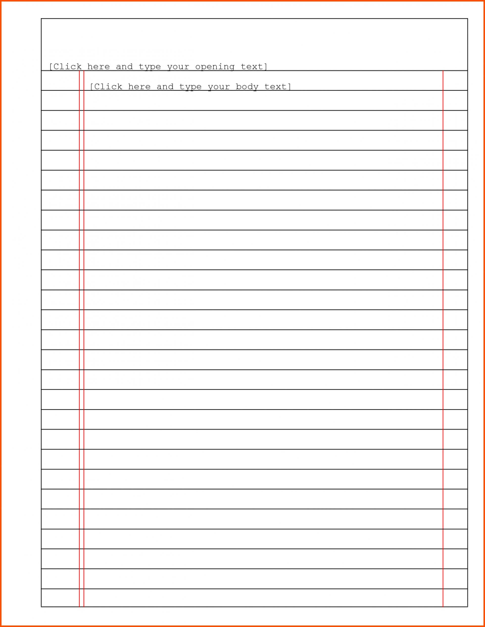 Fearsome Lined Paper Printable Word ~ Istherewhitesmoke With College Ruled Lined Paper Template Word 2007