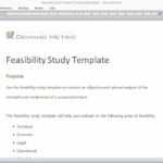 Feasibility Study Template Within Technical Feasibility Report Template