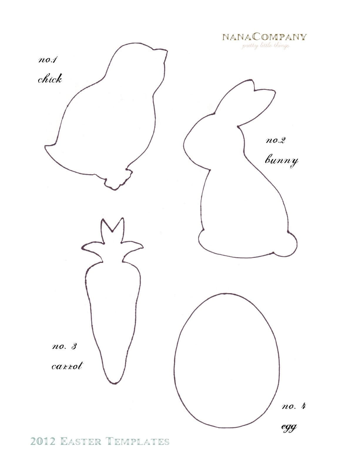 Felt Easter Patterns Free | Free+Printable+Easter+Template+ Inside Easter Chick Card Template