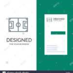 Field, Football, Game, Pitch, Soccer Grey Logo Design And Inside Football Referee Game Card Template