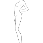 Figure Template 38 | Figure Drawing | Fashion Figure In Blank Model Sketch Template
