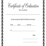 Fillable Online Printable Certificate Of Ordination Inside Ordination Certificate Templates