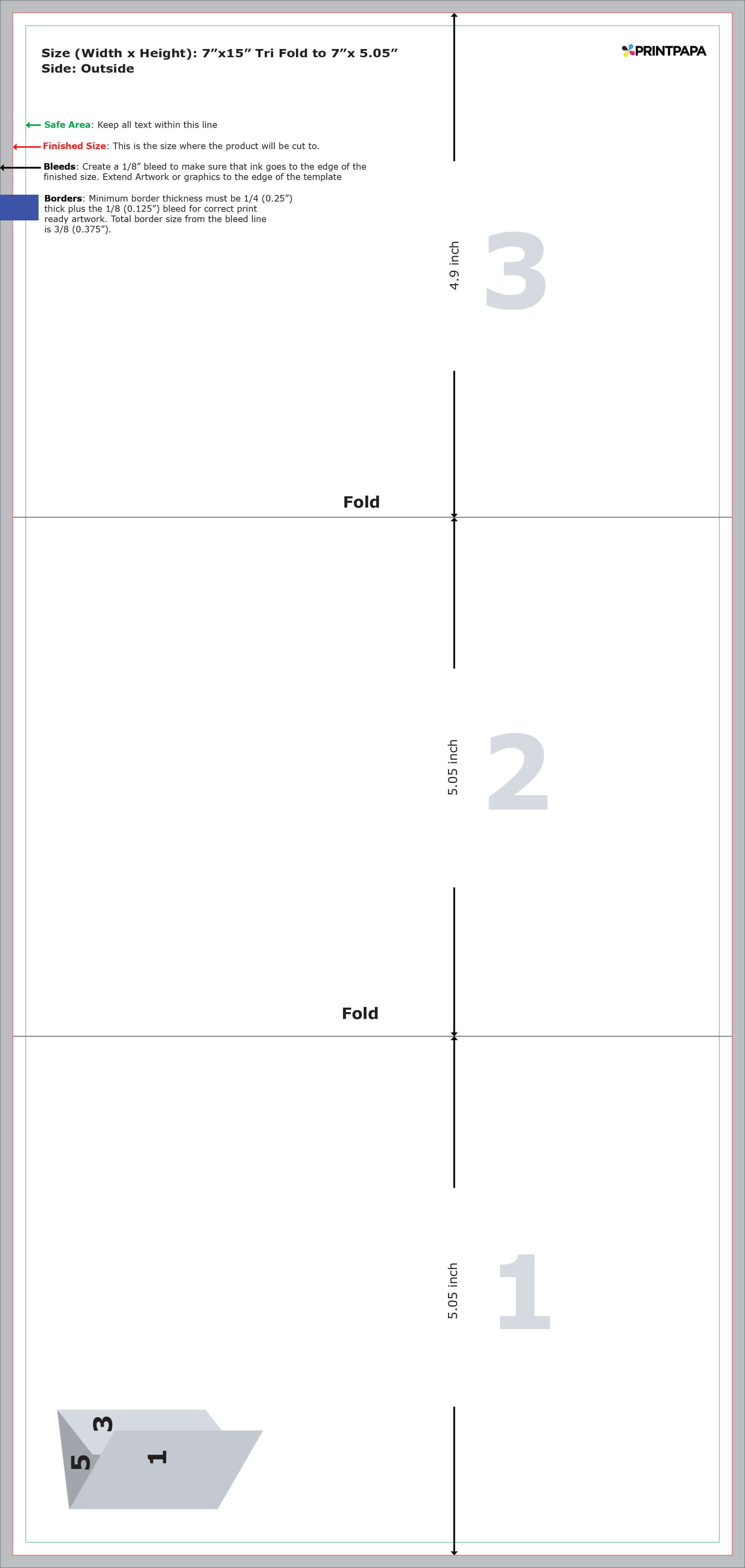 Find A Printing Template :: Printpapa In Three Fold Card Template