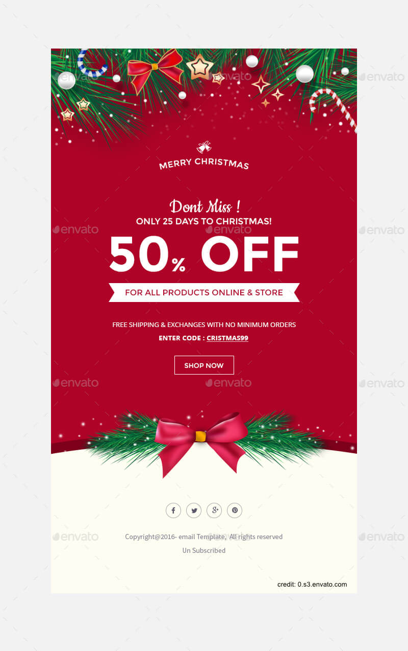 Finding The Right Holiday Greetings Email Template - Mailbird Within Holiday Card Email Template