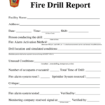 Fire Drill Report Template – Fill Online, Printable Within Emergency Drill Report Template