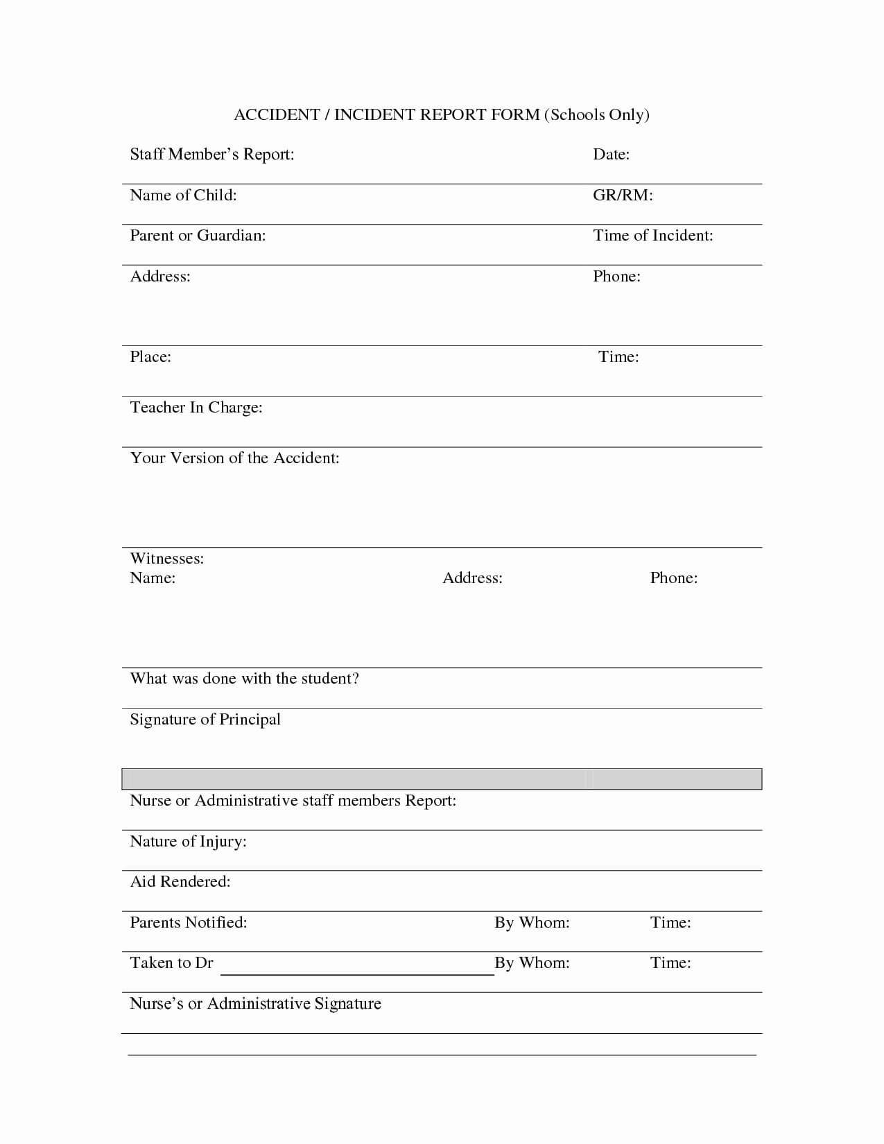Fire Incident Report Form Doc Samples Format Sample Word Within School Incident Report Template