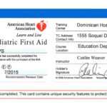 First Aid Certificate Template Free Certification Intended For Cpr Card Template