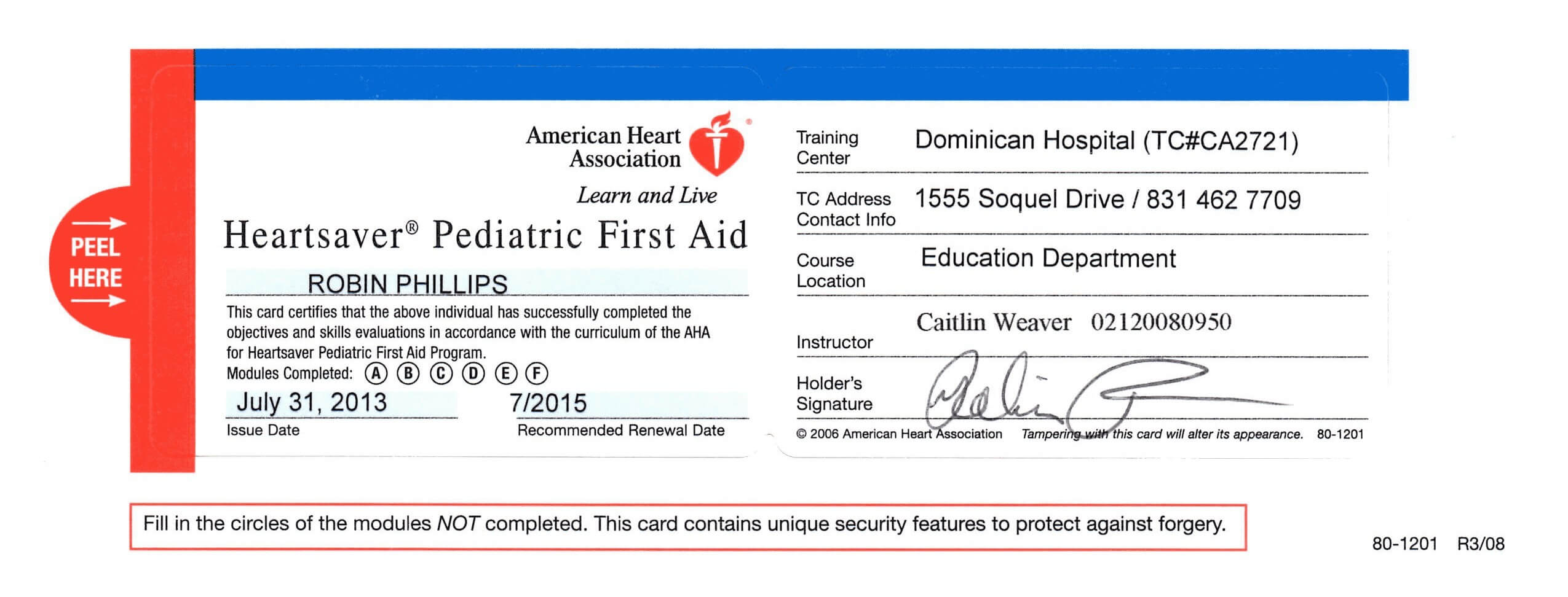 First Aid Certificate Template Free Certification Intended For Cpr Card Template