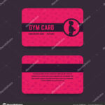 Fitness Club, Gym Card Template, Vector — Stock Vector In Gym Membership Card Template