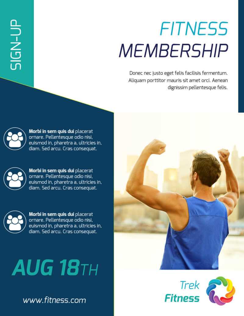 Fitness Membership Flyer Template In Membership Brochure Template