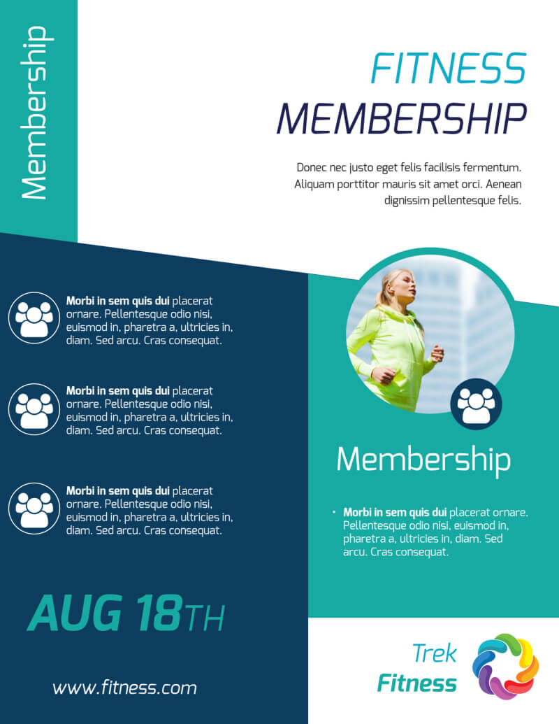 Fitness Membership Flyer Template Throughout Membership Brochure Template