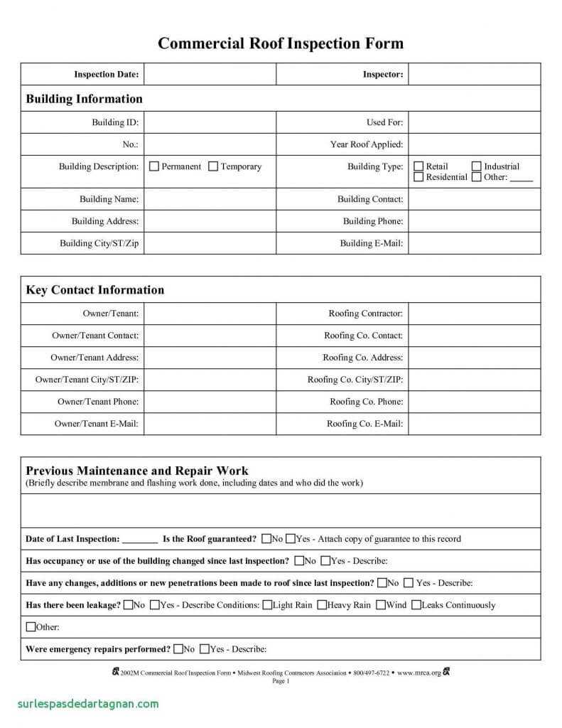 Flat Roof Inspection Report Template Sample Commercial For Commercial Property Inspection Report Template