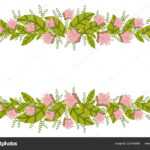 Floral Banner Isolated White Background Flower Composition Intended For Save The Date Banner Template