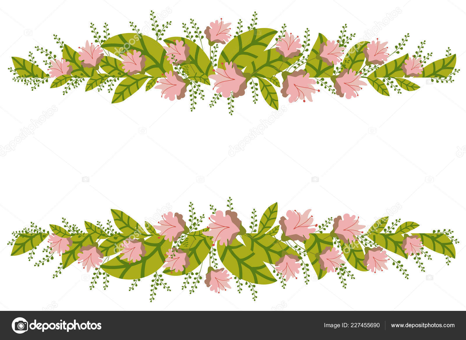 Floral Banner Isolated White Background Flower Composition Intended For Save The Date Banner Template