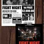 Flyer Mma Boxing Showdown Old Newspaper Template Google Docs Intended For Old Newspaper Template Word Free