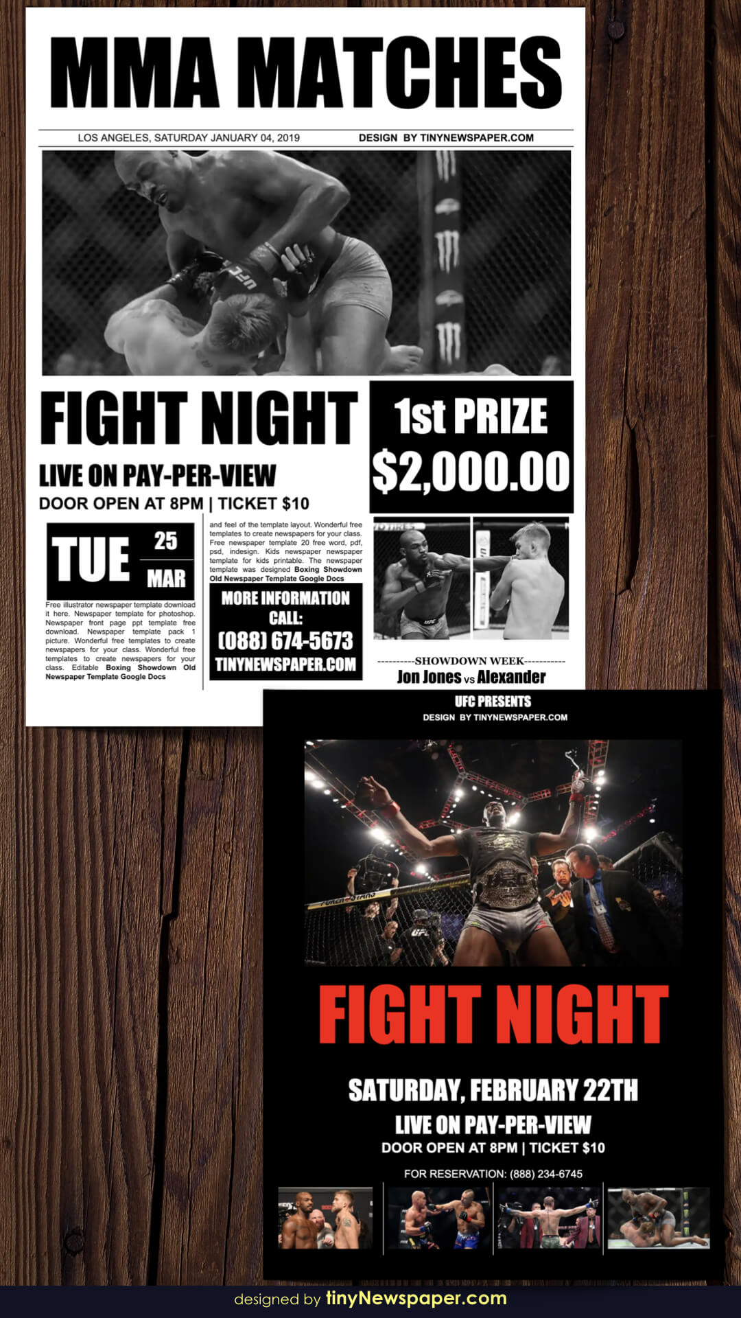 Flyer Mma Boxing Showdown Old Newspaper Template Google Docs Intended For Old Newspaper Template Word Free