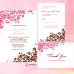 Foliage Borders Invitation, Rsvp And Thank You Cards Intended For Free Printable Wedding Rsvp Card Templates