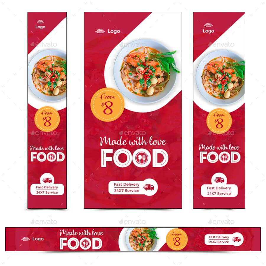 Food Web Banner Set #web, #food, #set, #banner | Creative Within Food Banner Template