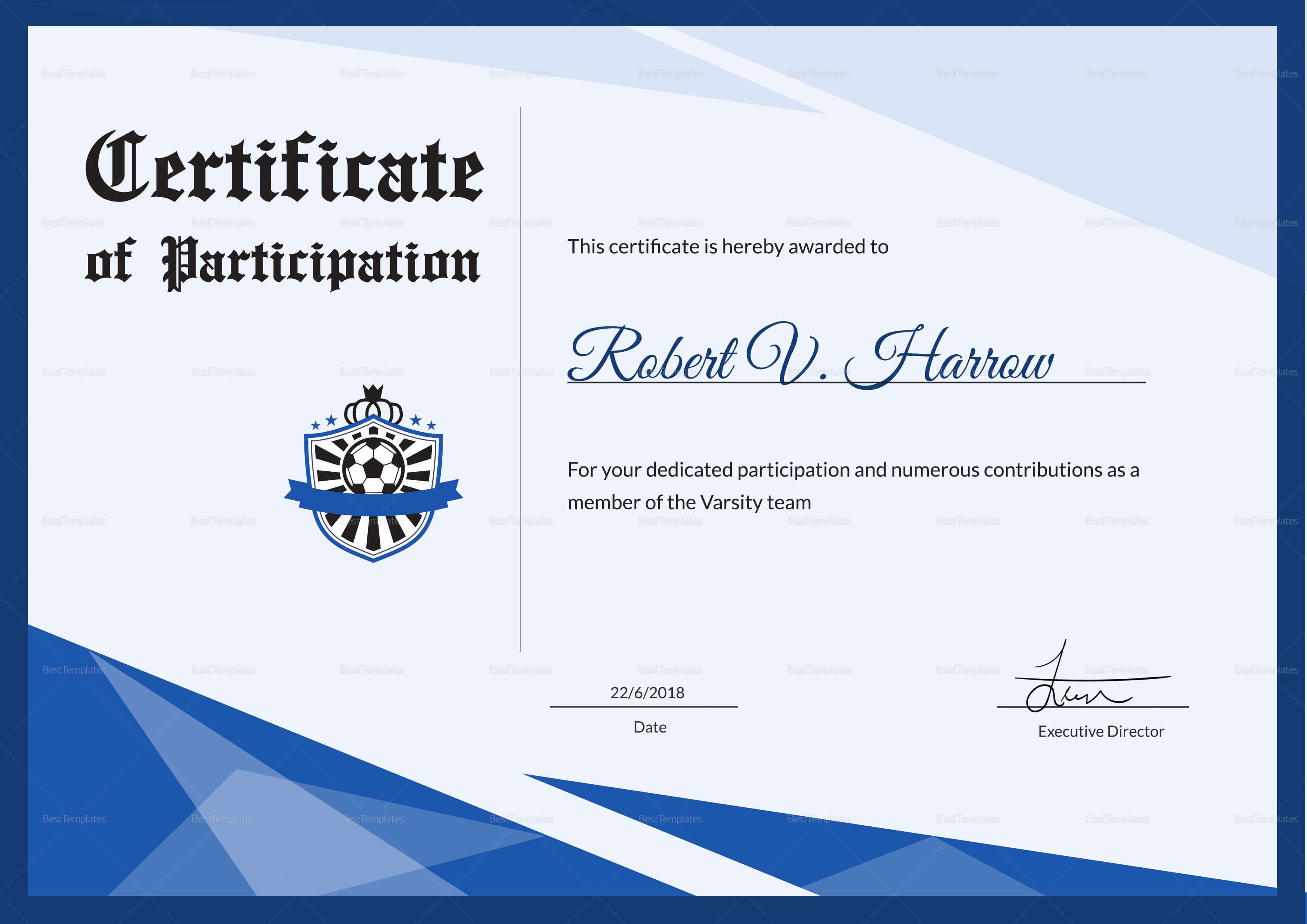 Football Award Certificate Template | Keyboarding With Regard To Football Certificate Template
