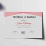 Football Excellence Award Certificate Design Template In Psd For Football Certificate Template