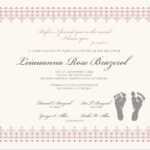 Footprints Baby Certificates | Baby | Baby Dedication With Baby Christening Certificate Template