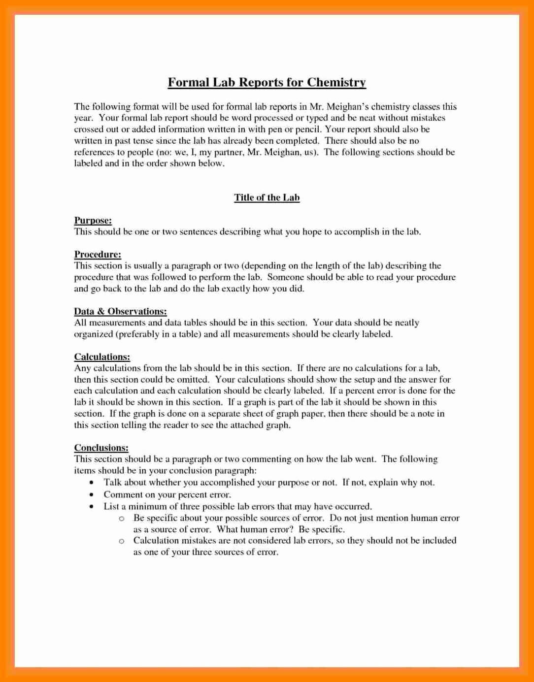 Formal Lab Report Example Best 5 Formal Lab Write Up Inside Formal Lab Report Template