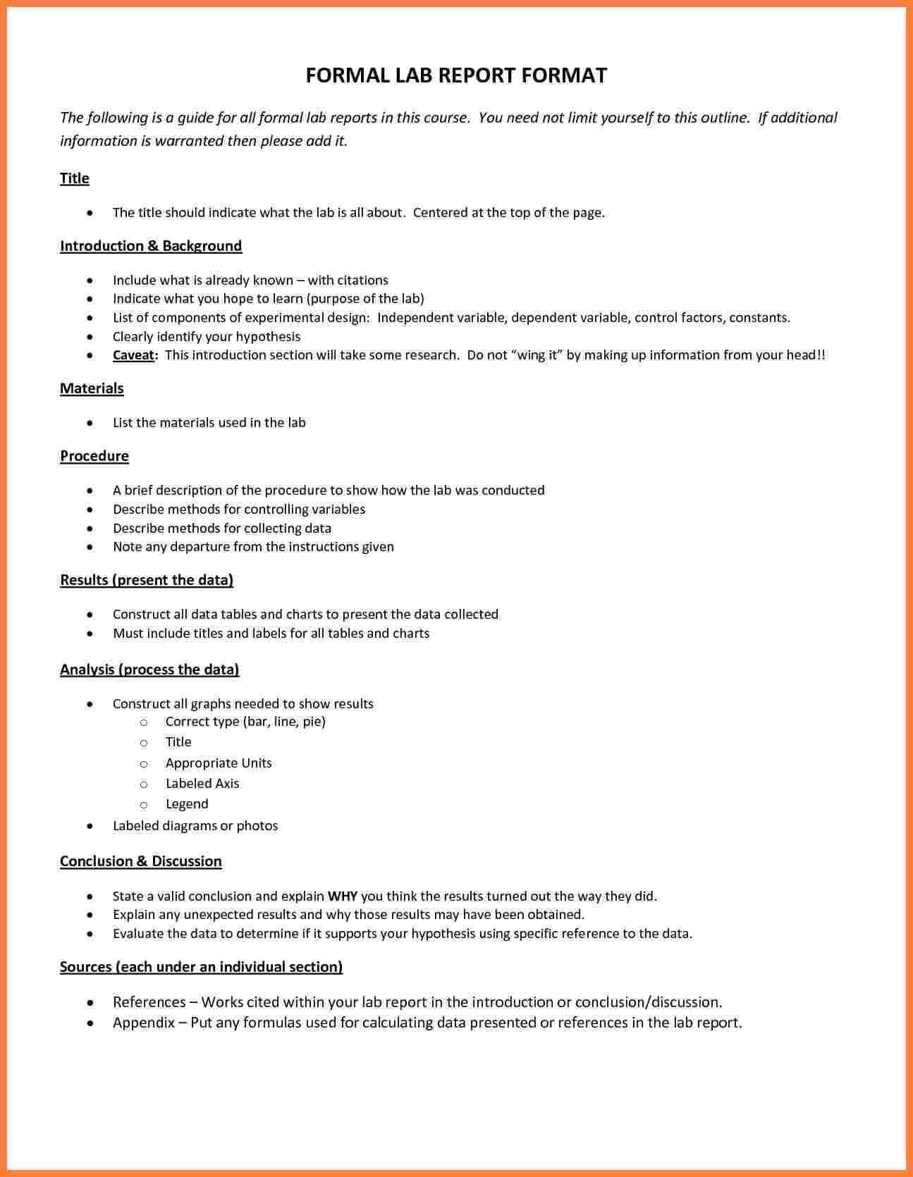 Formal Lab T Example Template Financialstatementform Science Throughout Formal Lab Report Template