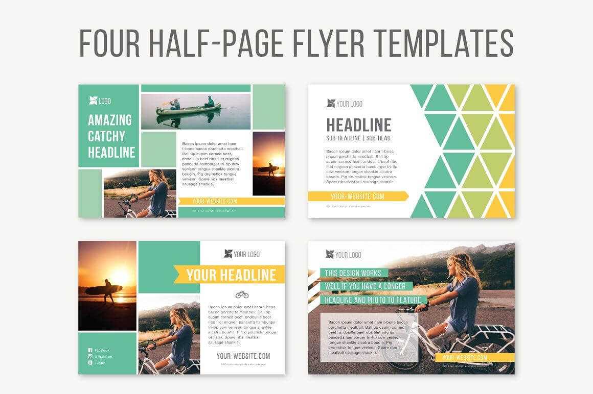 Four Half Page Flyer Templatesjoanna Haecker On With Regard To Half Page Brochure Template