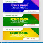 Four Style Blank Template Event Banner Or Backdrop With Intended For Event Banner Template