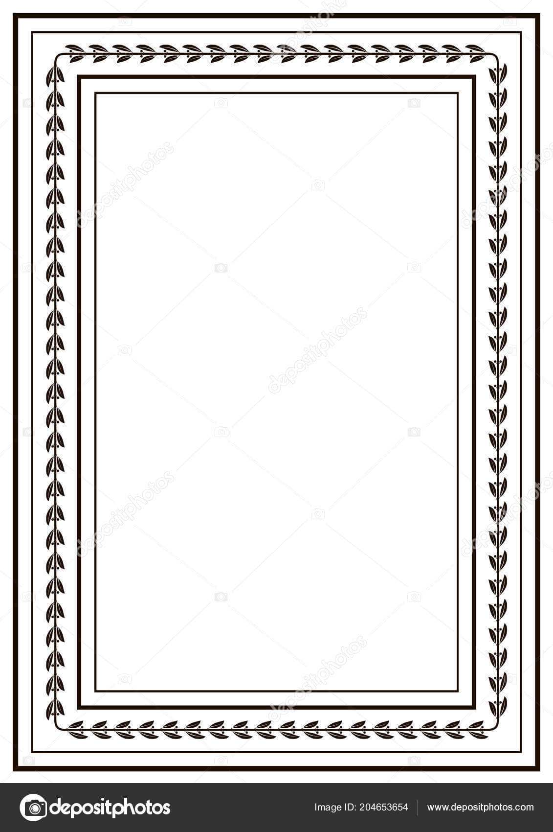 Frame Border Design Template Black White Decorative Vector For Certificate Border Design Templates