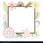 Frame From Wild Flowers Greeting Card Template Pertaining To Free Printable Blank Greeting Card Templates