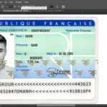 France Id Card Editable Psd Template (Photoshop Template inside French Id Card Template