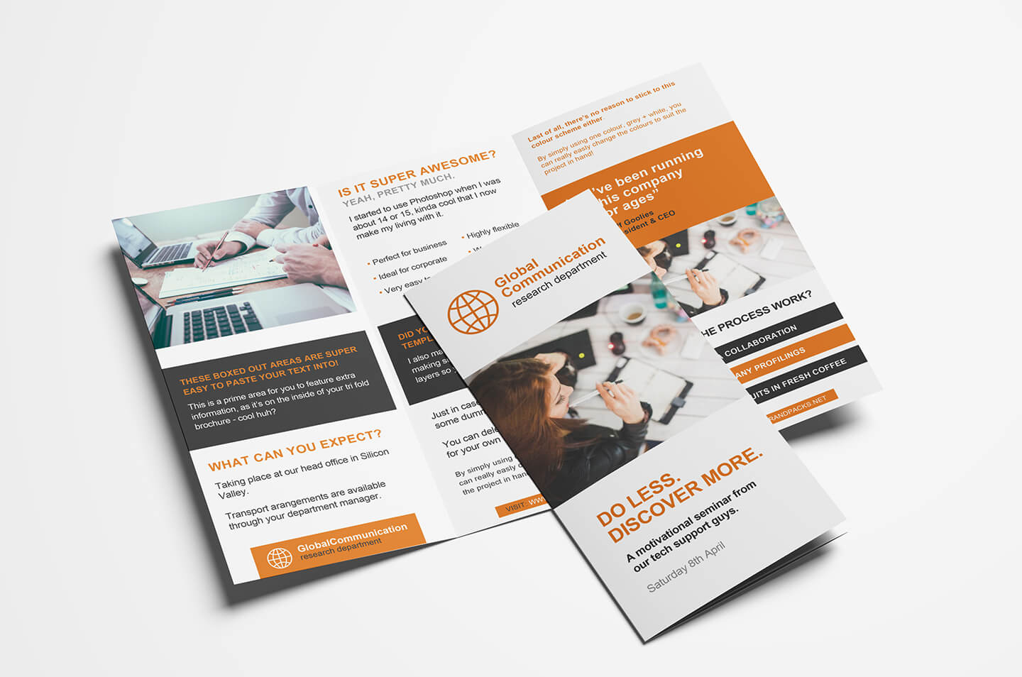 Free 3 Fold Brochure Template For Photoshop & Illustrator Throughout Adobe Illustrator Brochure Templates Free Download