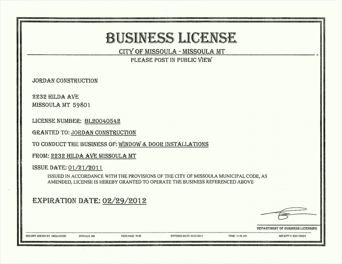 Free 6 License Certificate Template Besttemplatess123 With Certificate Of License Template