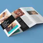 Free Accordion 4 Fold Brochure / Leaflet Mockup Psd Inside 2 Fold Brochure Template Psd