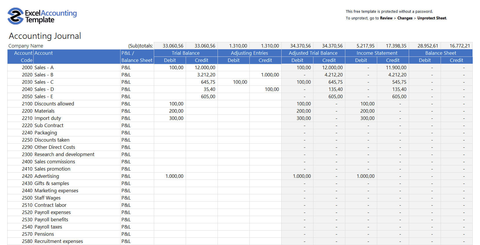 Free Accounting Templates In Excel – Download For Your Business Regarding Financial Reporting Templates In Excel