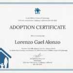 Free Adoption Certificate Template In Psd Ms Word Publisher Intended For Adoption Certificate Template