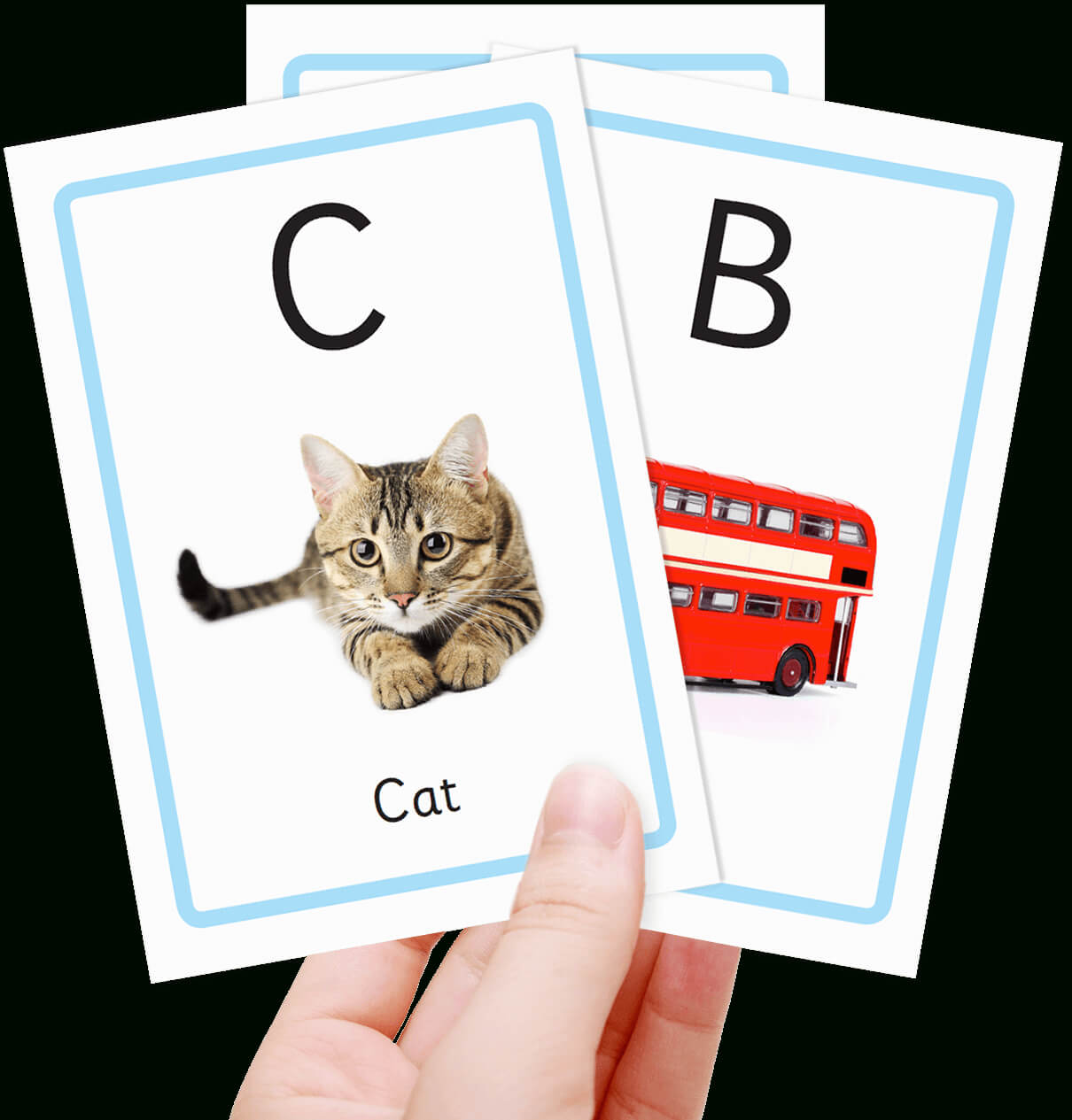 Free Alphabet Flashcards For Kids – Totcards With Free Printable Flash Cards Template