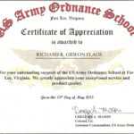 Free Army Certificate Of Appreciation Example Hadipalmexco Inside Certificate Of Achievement Army Template