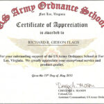 Free Army Certificate Of Appreciation Example Hadipalmexco Regarding Army Certificate Of Achievement Template