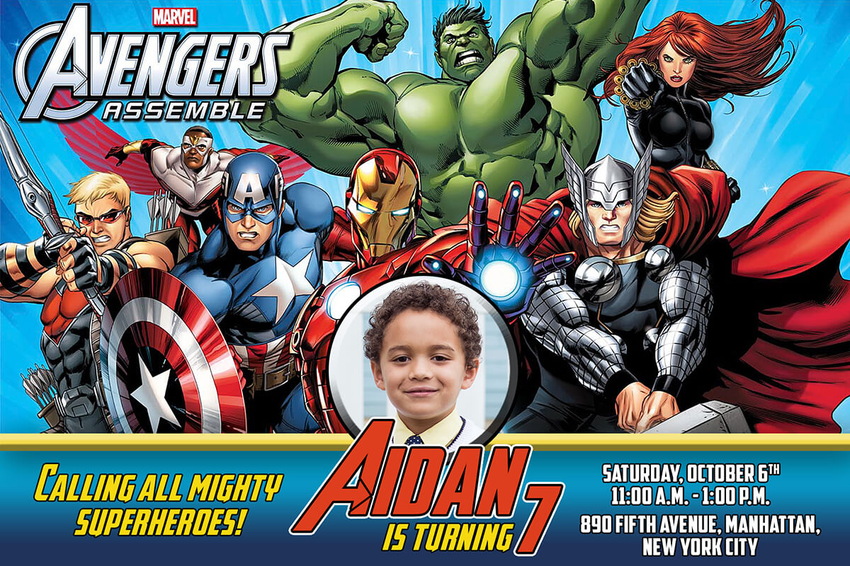 Free Avengers Birthday Invitation | Dioskouri Designs Intended For Avengers Birthday Card Template