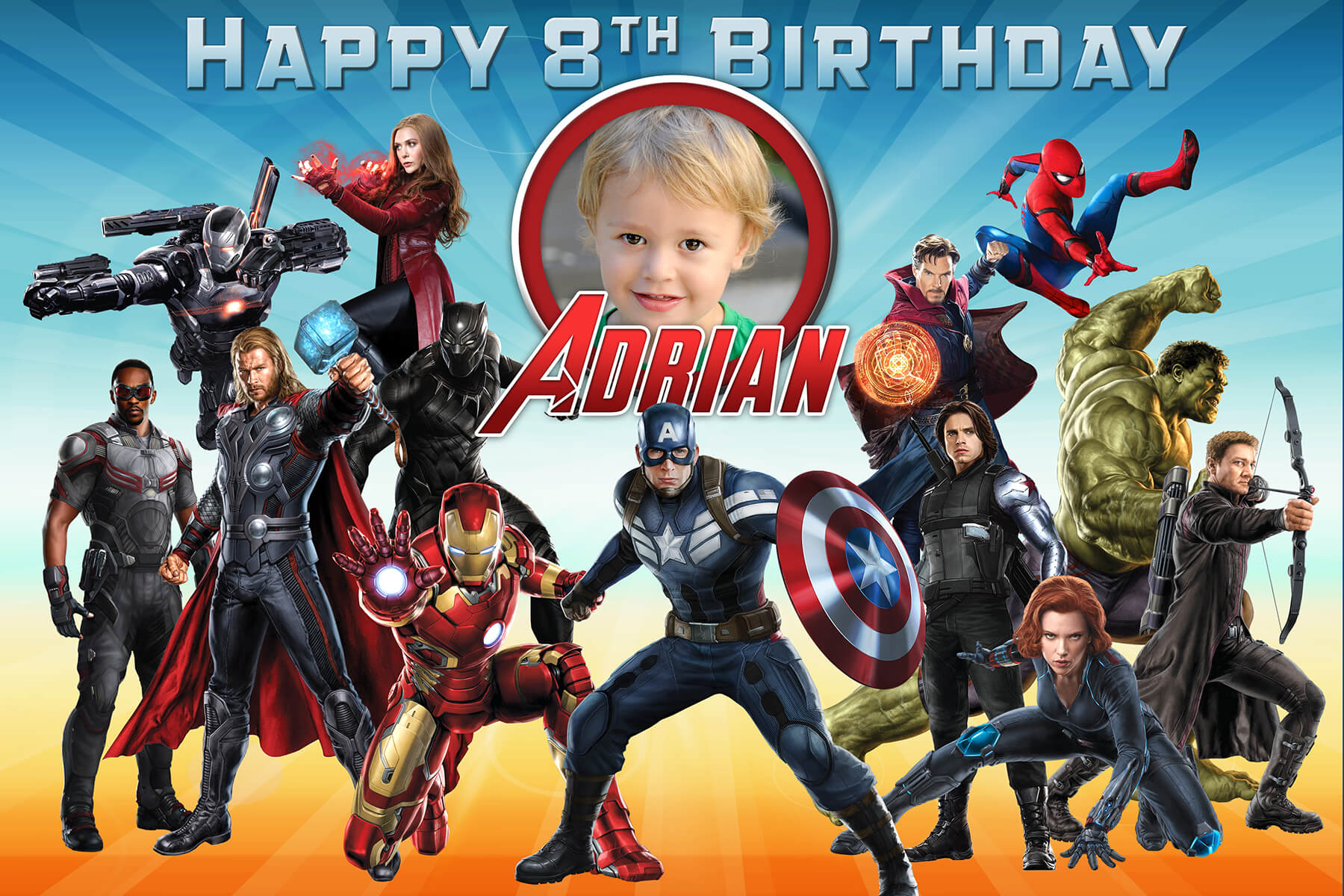 Free Avengers Birthday Tarpaulin | Dioskouri Designs With Regard To Avengers Birthday Card Template