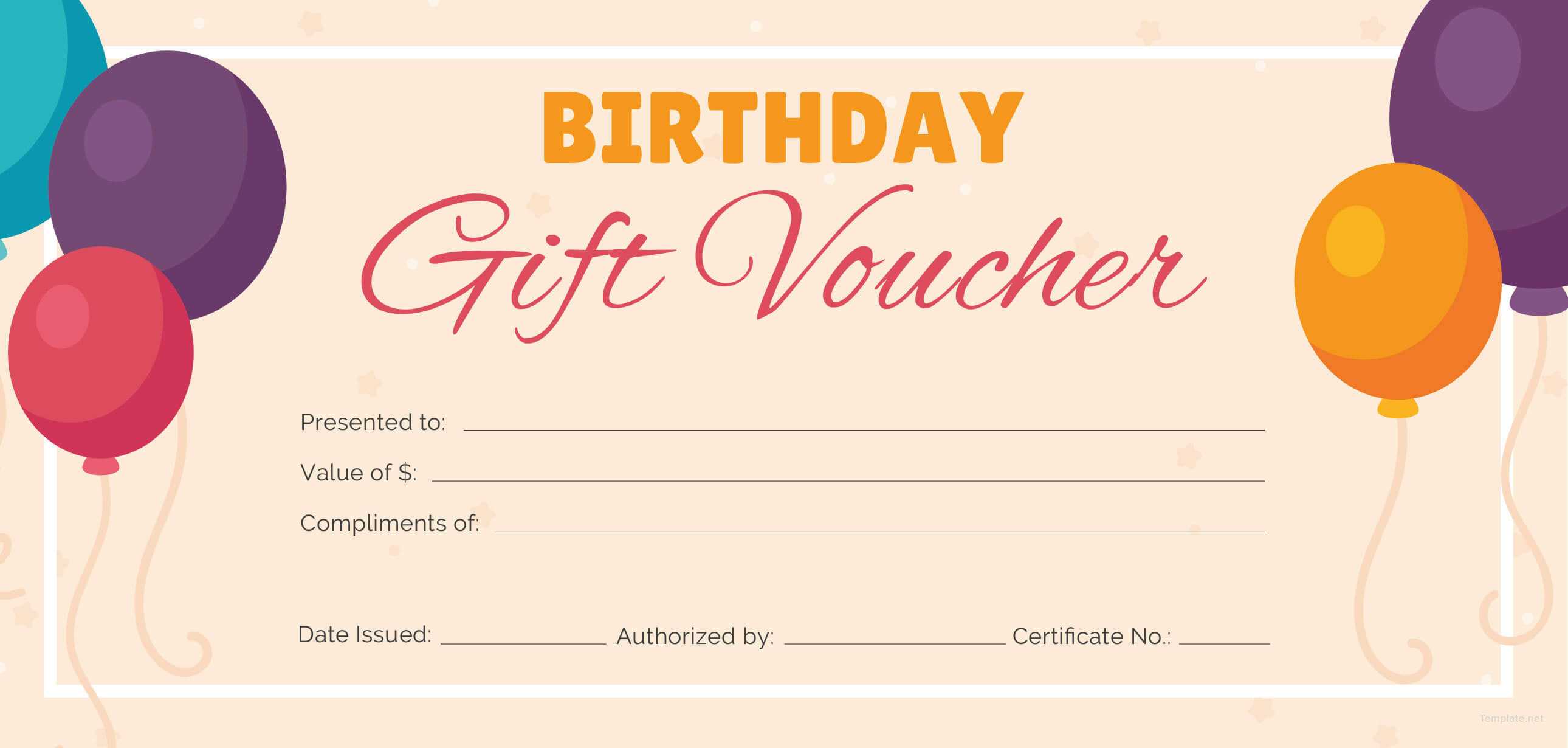 Free Birthday Gift Certificate Templates | Certificate Throughout Track And Field Certificate Templates Free